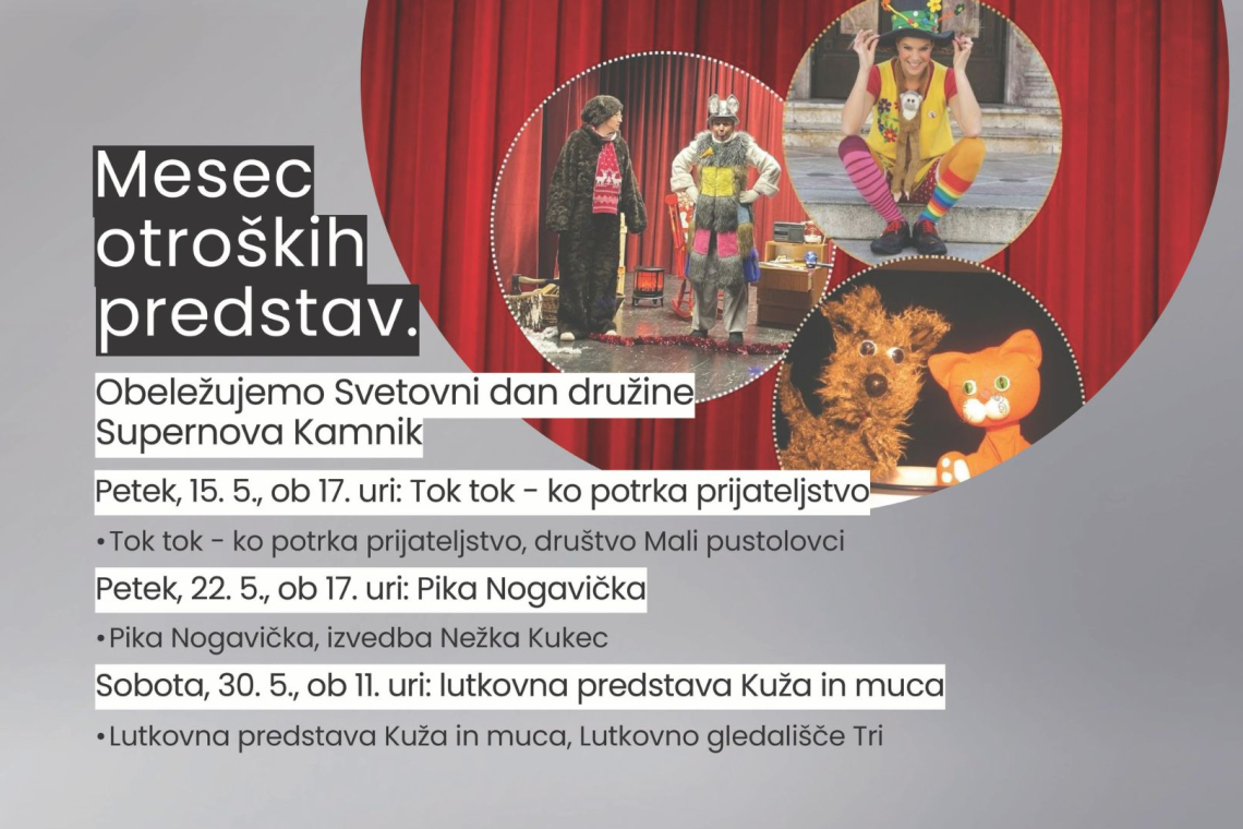 Mesec otroških predstav v Kamniku